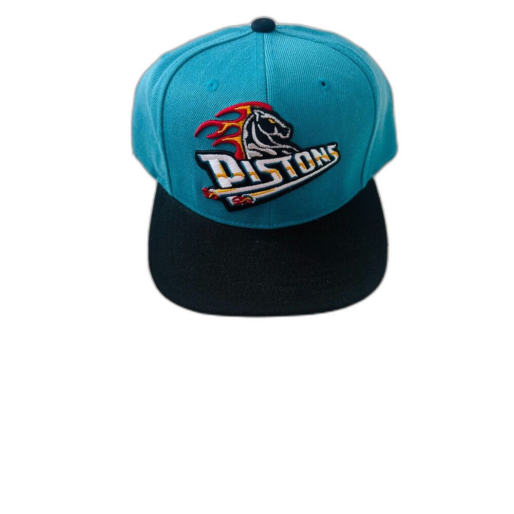 Detroit Piston Hat Cap Snap One Size NBA Basketball Mitchell & Ness